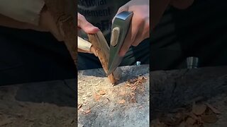 Can You Repair A Broken Axe Handle Only Using The Axe? | ON3 Jason Salyer