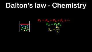 Dalton's law, ideal gas, partial pressure - Chemistry