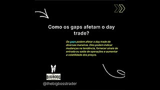 GAPs, entenda o que são e como podem afetar as operações… #daytrade #rendavariavel #trader #trading