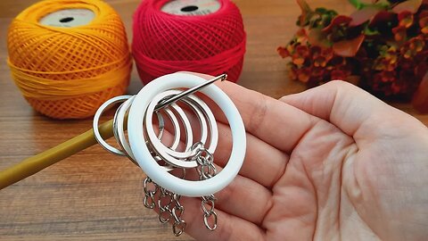 ✅️Super easy crochet keychain I knitted 200 orders it's awesome #diy #crochet #knitting