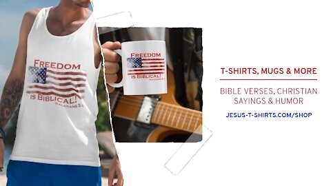 4th of July Freedom is Biblical T-Shirts Mockup Video #12 by Jesus T-Shirts