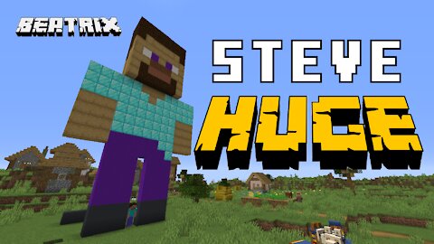 Funny Minecraft Build Huge Character Steve!!