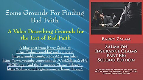 Some Grounds for Finding Bad Faith