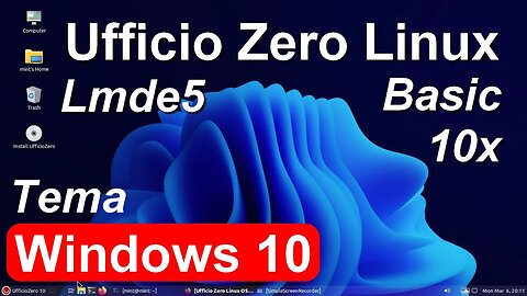 Ufficio Zero Linux base LMDE5. Basic 10.x. Interface Windows 10. Versões Disponíveis 32 e 64bit