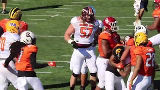 Oregon OT Tyrell Crosby at the Senior Bowl