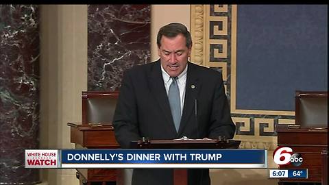 Sen. Joe Donnelly meets with President Trump about tax reform
