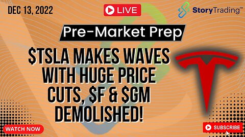 1/13/22 VIP Pre-Market Prep: $TSLA Makes Waves with HUGE Price Cuts - $F $GM Demolished!