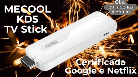 TV Stick Mecool KD 5 certificada GOOGLE e NETFLIX