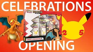 Pokemon Card Opening 6: Celebrations Lance's Charizard Box - Surprises await