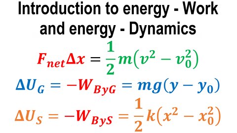 Introduction to energy - Work and energy - Dynamics - Classical mechanics - Physics