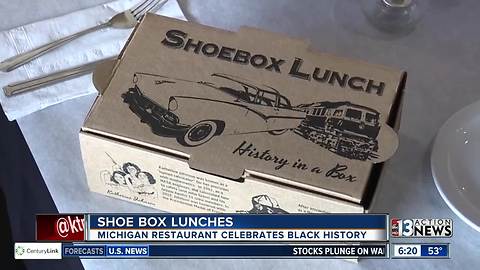 Michigan restaurant serving meals in shoe boxes