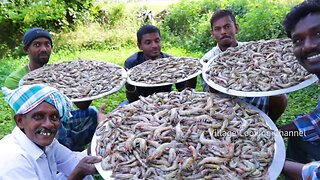 PRAWNS GRAVY Recipe | Villagers cooking Prawns Masala | Shrimp Curry | Healthy Village Food