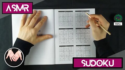 ASMR - Sudoku Puzzle Solving. Pencil scribbling and soft narration.