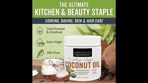 Organic Coconut Oil, Cold-Pressed - Natural Hair Oil