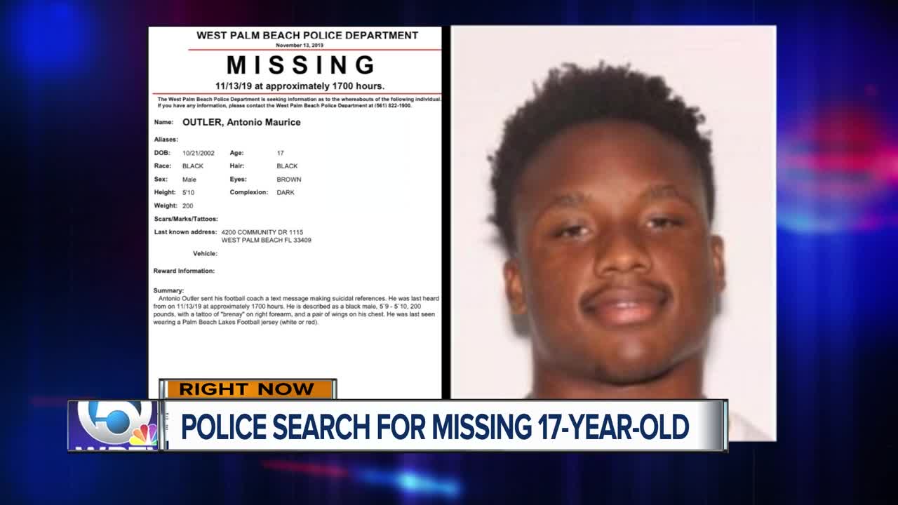 17-year-old Palm Beach Lakes HS football player missing
