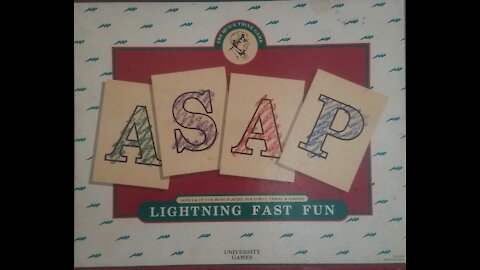 ASAP Board Game (1989, University Games) -- What's Inside