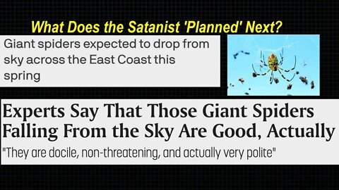 What Does the Satanist 'Planned' Next? How About Raining Spiders From the Sky! [12.03.2022]