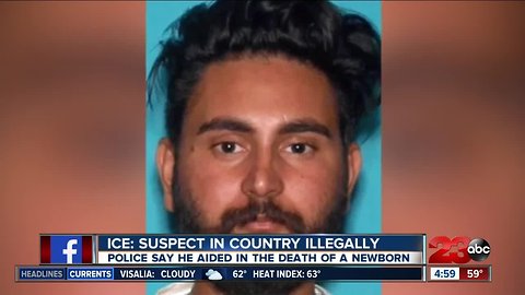 Man wanted for accessory to murder of an hours-old baby was in the U.S. illegally