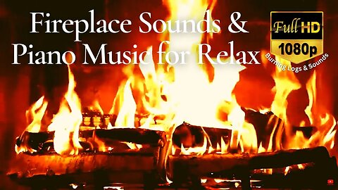 2 Hours of Fireplace Sounds and Best Relax Piano Notes