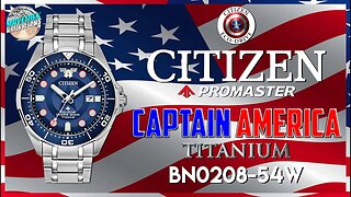 Well Done! | Citizen Promaster Captain America Titanium 200m Solar Quartz BN0208-54W Unbox & Review