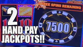 2 HAND PAY JACKPOTS on LIGHTNING LINK HIGH Stakes Slot Machine