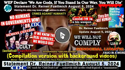 MUST SEE! - REINER FUELLMICH UPDATE AUGUST 5TH 2024 (compilation video) - see description