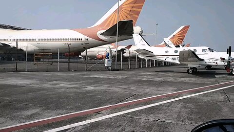 Reliance Jio Ambani Private Jet parked at Mumbai International Airport