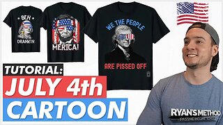 DESIGN TUTORIAL: Cartoonize US Presidents July 4th T-Shirts w/ COLORCINCH