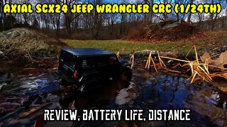 RC Mini Jeep, AXIAL SCX24 Jeep Wrangler Crawler battery test, review JLU CRC 4X4 Horizon Hobby