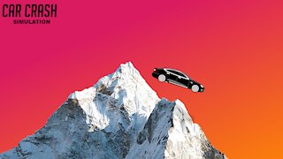 Survive The Mountain To Get To The Beach? (Mountain PHYSICS CRASH TEST #1)