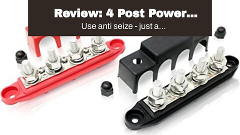 Review: 4 Post Power Distribution Block Bus Bar Pair with Cover - Made in The USA - 250 Amp Rat...