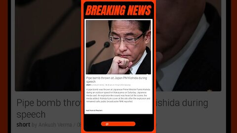 Breaking News | Prime Minister Kishida Narrowly Avoids Injury in Pipe Bomb Attack