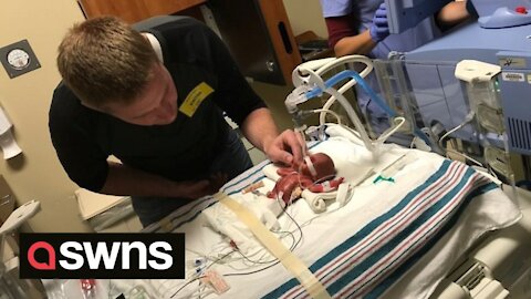 Baby born a week before the abortion limit has defied the odds to survive