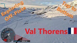 [4K] Skiing Val Thorens Les3Vallées, Off-Piste Moraine/Moutière Top to Bottom, France, GoPro HERO11