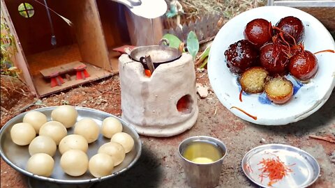 miniature gulab jamun recipe || miniature kitchen of india || mini food
