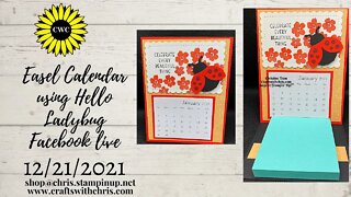 Easel Calendar using Hello Ladybug