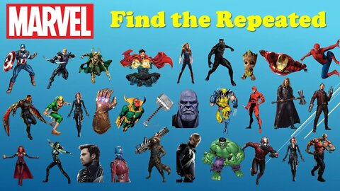 Find The Repeated Character | Dragon Ball Naruto Marvel DC One Piece Fortnite Smiles and more