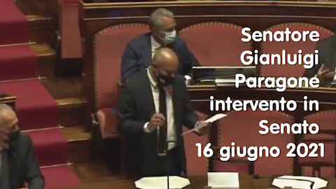 Senatore Gianluigi Paragone intervento in Senato il 16 giugno 2021