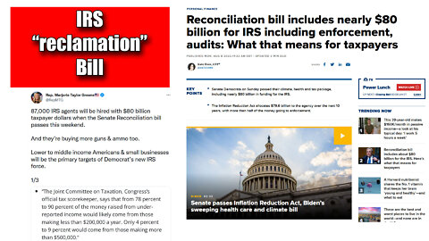 Democrats Pass IRS "Reclamation" Bill
