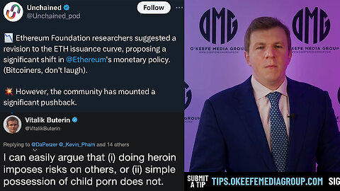 James O'Keefe: "Ethereum partnered with US Gov to Silence Whistleblowers & Monopolize Crypto" 💩🪙