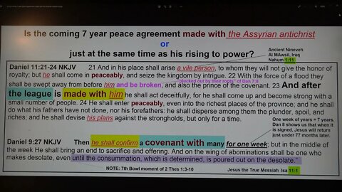 Is the coming 7 year peace agreement made with the Assyrian antichrist