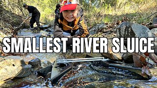 Can the Smallest River Sluice Really Catch Gold? #goldrush #river