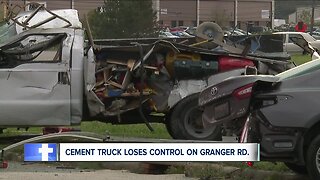Wild crash involving cement mixer eerily similar to infamous, deadly crash in '76