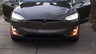 Tesla Model X Turns Into A Christmas Batmobile
