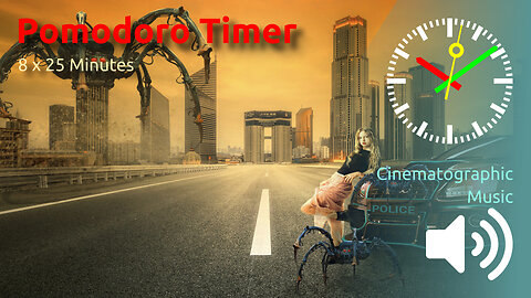 Pomodoro Timer 8 x 25min ~ Cinematographic Music