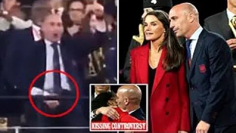 Spanish Boss Caught Grabbing His Crotch Next to Queen and Her Underage Daughter During Celebrations
