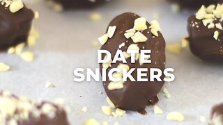 DATE SNICKERS l PEANUT BUTTER STUFFED CHOCOLATE COVERED DATES - Flavours Treat
