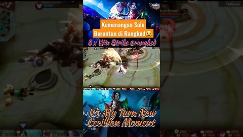 8 Kemenangan Solo Beruntun di Rangked😀💯 #razimaruyama #mobilelegend #savage #cecilion #memes