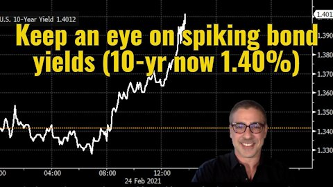 Keep an eye on spiking bond yields (10-yr now 1.40%)