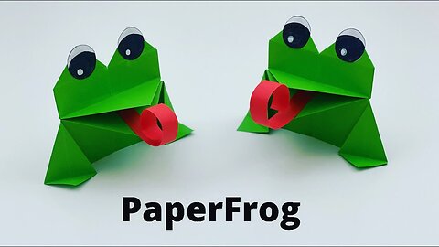 Jumping frog origami ! Pepper jumping frog making ! PEPPER JUMPING FROG!!